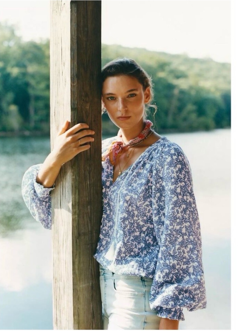 NWT Anthropologie Porridge Elisabeth Peasant Blouse‎ Sz S